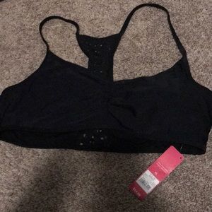 Black racer back bikini top